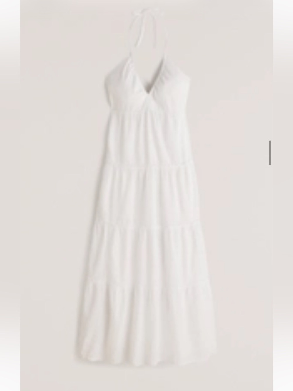 Women's Low-Cut Halter Tiered Maxi Dress